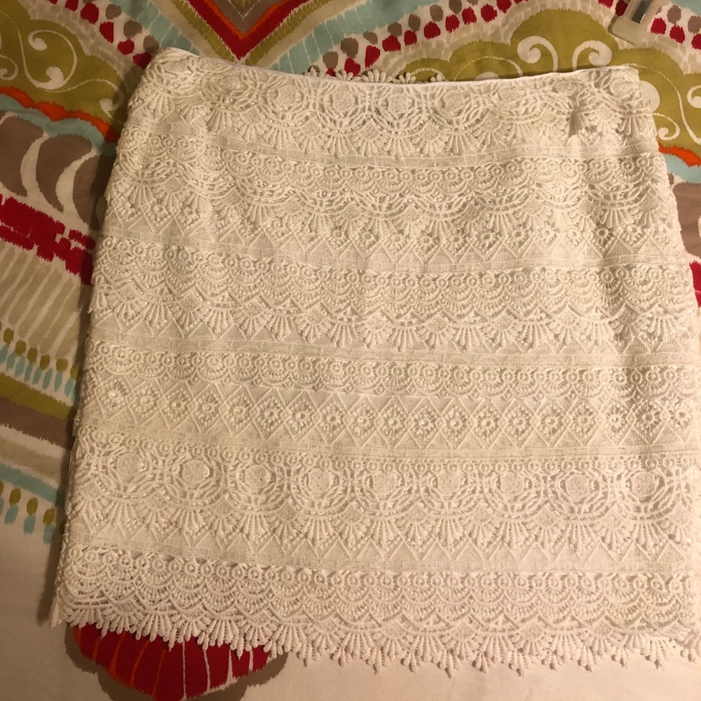 White House Black Market Lace Skirt